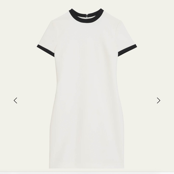 Theory Short-Sleeve Bicolor Sheath Mini Dress - Picture 5 of 8